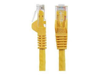 StarTech.com 75ft CAT6 Ethernet Cable, 10 Gigabit Snagless RJ45 650MHz 100W PoE Patch Cord, CAT 6 10GbE UTP Network Cable w/Strain Relief, Yellow, Fluke Tested/Wiring is UL Certified/TIA - Category 6 - 24AWG (N6PATCH75YL) - Patch cable - RJ-45 (M) to RJ-4