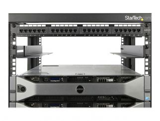 StarTech.com 1U 19 inch Server Rack Rails, 24-36 inch Adjustable Depth, Universal 4 Post Rack Mount Rails, Network Equipment/Server/UPS Mounting Rail Kit, HPE ProLiant, Dell PowerEdge - 4 Post Rack Rails (UNIRAILS1UB) - rack rail kit - 1U