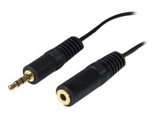 StarTech.com 12 ft. (3.7 m) 3.5mm Audio Extension Cable - PC Speaker Extension Audio Cable - Strain Relief - Black - Aux Cable (MU12MF) - audio extension cable - 3.7 m