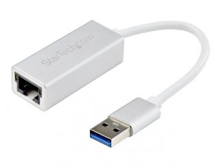 StarTech.com USB 3.0 to Gigabit Network Adapter - Silver - Sleek Aluminum Design for MacBook, Chromebook or Tablet - Native Driver Support (USB31000SA) - network adapter - USB 3.0 - Gigabit Ethernet x 1