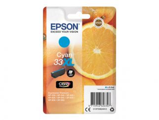 Epson Ink Cartridges, Claria" Premium Ink, 33, Oranges, Singlepack, 1 x 8.9 ml Cyan, High, XL