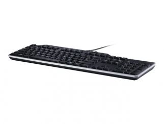 Keyboard : US/Euro (QWERTY) Dell KB-522 Wired Business Multimedia USB Keyboard Black (Kit)