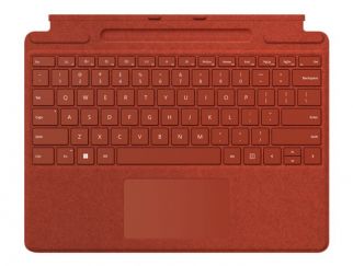 Microsoft Surface Pro Signature Keyboard - Keyboard - with touchpad, accelerometer, Surface Slim Pen 2 storage and charging tray - poppy red - commercial - for Surface Pro 8