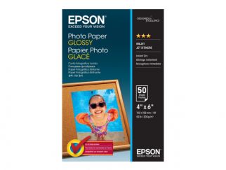 Epson Media, Media, Sheet paper, Photo Paper Glossy, Office - Photo Paper, Home - Photo Paper, Photo, 10 x 15 cm, 200 g/m2, 50 Sheets, Singlepack
