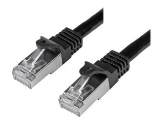 StarTech.com 3m CAT6 Ethernet Cable, 10 Gigabit Shielded Snagless RJ45 100W PoE Patch Cord, CAT 6 10GbE SFTP Network Cable w/Strain Relief, Black, Fluke Tested/Wiring is UL Certified/TIA - Category 6 - 26AWG (N6SPAT3MBK) - patch cable - 3 m - black