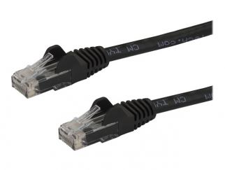 StarTech.com 10m CAT6 Ethernet Cable, 10 Gigabit Snagless RJ45 650MHz 100W PoE Patch Cord, CAT 6 10GbE UTP Network Cable w/Strain Relief, Black, Fluke Tested/Wiring is UL Certified/TIA - Category 6 - 24AWG (N6PATC10MBK) - Patch cable - RJ-45 (M) to RJ-45 