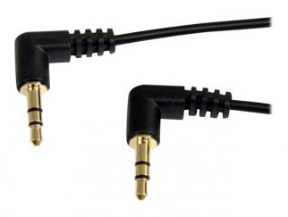 StarTech.com 3 ft Slim 3.5mm Right Angle Stereo Audio Cable - M/M (MU3MMS2RA) - audio cable - 91 cm