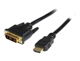 StarTech.com 1m HDMI to DVID Cable M/M - Adapter cable - HDMI male to DVI-D male - 1 m - shielded - black