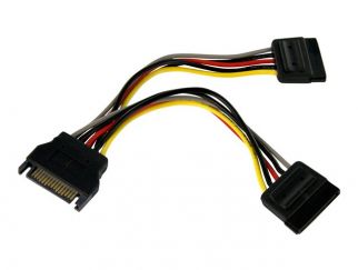 StarTech.com 6in SATA Power Y Splitter Cable Adapter - M/F - Power splitter - SATA power (M) to SATA power (F) - 6 in - PYO2SATA - power splitter - SATA power to SATA power - 15.2 cm