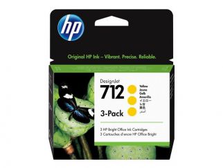 HP 712 - 3-pack - 29 ml - yellow - original - DesignJet - ink cartridge - for DesignJet Studio, T210, T230, T250, T630, T650