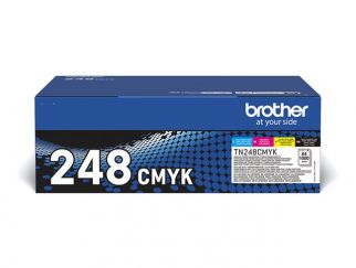Brother TN248VAL Multipack - 4-pack - black, yellow, cyan, magenta - original - box - toner cartridge - for Brother DCP-L3520, DCP-L3560, HL-L3220, HL-L3240, HL-L8240, MFC-L3760, MFC-L8390