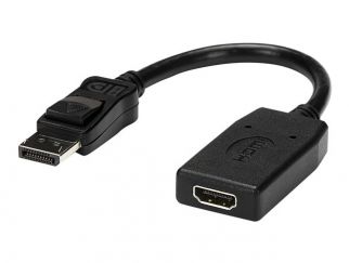 StarTech.com DisplayPort to HDMI Adapter - 1920 x 1200 - DP to HDMI Converter - Plug and Play DisplayPort to HDMI Dongle (DP2HDMI) - Adapter - DisplayPort male to HDMI female - 24 cm - black - for P/N: MST14DP123DP, MSTCDP123DP, SV231QDPU34K, TB3DK2DPPDUE