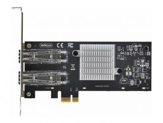 StarTech.com 2-Port GbE SFP Network Card, PCIe 2.0 x1, Intel I350-AM2 2x 1GbE Controller, 1000BASE Copper/Fiber Optic, Dual-Port Gigabit Ethernet NIC, Desktop/Server Backplanes - Windows and Linux Compatible (P021GI-NETWORK-CARD) - network adapter - PCIe 