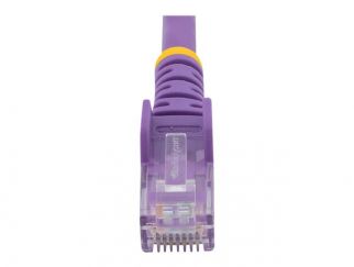 StarTech.com 50cm CAT6 Ethernet Cable, 10 Gigabit Snagless RJ45 650MHz 100W PoE Patch Cord, CAT 6 10GbE UTP Network Cable w/Strain Relief, Purple, Fluke Tested/Wiring is UL Certified/TIA - Category 6 - 24AWG (N6PATC50CMPL) - Network cable - RJ-45 (M) to R