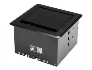 StarTech.com Conference Table Cable Management Box - Table Top - Conference Room AV - Conference Table Connectivity Box (BOX4CABLE) - Cable management box - black