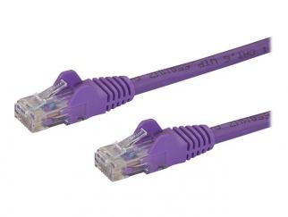 StarTech.com 5m CAT6 Ethernet Cable, 10 Gigabit Snagless RJ45 650MHz 100W PoE Patch Cord, CAT 6 10GbE UTP Network Cable w/Strain Relief, Purple, Fluke Tested/Wiring is UL Certified/TIA - Category 6 - 24AWG (N6PATC5MPL) - patch cable - 5 m - purple