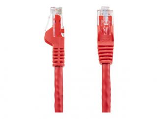 StarTech.com 100ft CAT6 Ethernet Cable, 10 Gigabit Snagless RJ45 650MHz 100W PoE Patch Cord, CAT 6 10GbE UTP Network Cable w/Strain Relief, Red, Fluke Tested/Wiring is UL Certified/TIA - Category 6 - 24AWG (N6PATCH100RD) - patch cable - 30.5 m - red