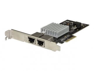 StarTech.com Dual Port 10G PCIe Network Adapter Card - Intel-X550AT 10GBASE-T PCI Express 10GbE Multi Gigabit Ethernet 5 Speed NIC 2port - network adapter - PCIe 3.0 x4 - 10Gb Ethernet x 2