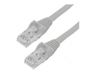 StarTech.com 75ft CAT6 Ethernet Cable, 10 Gigabit Snagless RJ45 650MHz 100W PoE Patch Cord, CAT 6 10GbE UTP Network Cable w/Strain Relief, Gray, Fluke Tested/Wiring is UL Certified/TIA - Category 6 - 24AWG (N6PATCH75GR) - Patch cable - RJ-45 (M) to RJ-45 