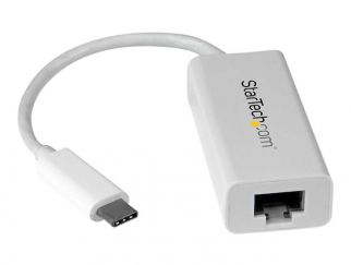 StarTech.com USB C to Gigabit Ethernet Adapter - White - USB 3.1 to RJ45 LAN Network Adapter - USB Type C to Ethernet (US1GC30W) - Network adapter - USB-C - Gigabit Ethernet - white