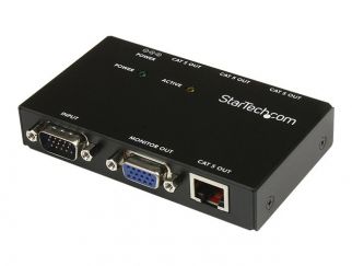 StarTech.com VGA Over CAT5 Video Extender - VGA Extender - 450ft (150m) - 4-Port (ST1214T) - Video extender - over CAT 5 - 4 ports - up to 150 m - for P/N: ST121EXT, ST121R, SVA12M2NEUA, SVA12M5NA