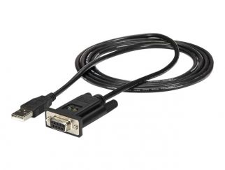 StarTech.com USB to Serial RS232 Adapter - DB9 Serial DCE Adapter Cable with FTDI - Null Modem - USB 1.1 / 2.0 - Bus-Powered (ICUSB232FTN) - serial adapter - USB 2.0 - RS-232