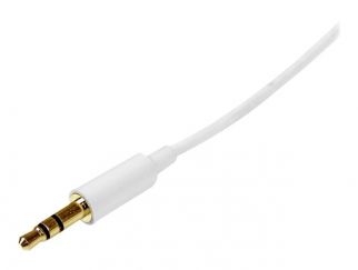 StarTech.com 1m White Slim 3.5mm Stereo Audio Cable - 3.5mm Audio Aux Stereo - Male to Male Headphone Cable - 2x 3.5mm Mini Jack (M) White (MU1MMMSWH) - Audio cable - mini-phone stereo 3.5 mm male to mini-phone stereo 3.5 mm male - 1 m - white