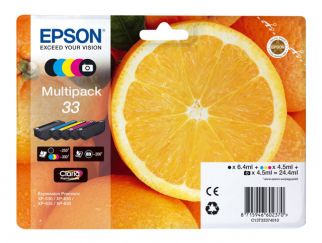 Epson 33 Multipack - 5-pack - black, yellow, cyan, magenta, photo black - original - ink cartridge