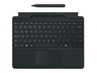 Microsoft Surface Pro Keyboard for Business - Keyboard - with pen storage - with accelerometer, touchpad - backlit - QWERTY - UK - black - with Slim Pen - for Surface Pro 10, Pro 8, Pro 9, Pro X, Pro X for Business