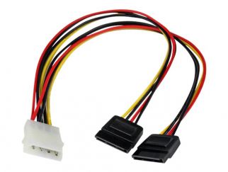 StarTech.com 12in LP4 to 2x SATA Power Y Cable Adapter - Molex to to Dual SATA Power Adapter Splitter - Power adapter - 4 PIN internal power (M) to SATA power (F) - for P/N: BRACKET125PTP, HSB13SATSASB, HSB1SATSASBA, HSB1SATSASVA, HSB43SATSASB, S322M225R