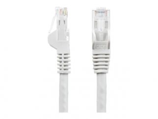 StarTech.com 100ft CAT6 Ethernet Cable, 10 Gigabit Snagless RJ45 650MHz 100W PoE Patch Cord, CAT 6 10GbE UTP Network Cable w/Strain Relief, White, Fluke Tested/Wiring is UL Certified/TIA - Category 6 - 24AWG (N6PATCH100WH) - Patch cable - RJ-45 (M) to RJ-