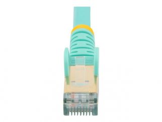 StarTech.com 5m CAT6A Ethernet Cable, 10 Gigabit Shielded Snagless RJ45 100W PoE Patch Cord, CAT 6A 10GbE STP Network Cable w/Strain Relief, Aqua, Fluke Tested/UL Certified Wiring/TIA - Category 6A - 26AWG (6ASPAT5MAQ) - patch cable - 5 m - aqua