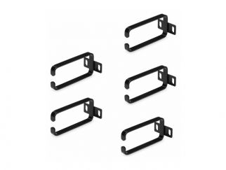 StarTech.com 5-Pack 1U Vertical Cable Management D-Ring Hooks, Cable Manager For 19" Server Racks/Cabinets, Network Rack Wire Organizers, Cable Guide Rings - Cable management ring (vertical) - black - 1U (pack of 5)