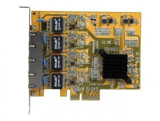 StarTech.com 4 Port Gigabit NIC PCIe Network Card - Quad Port Adapter (ST1000SPEX43) - network adapter - PCIe - Gigabit Ethernet x 4