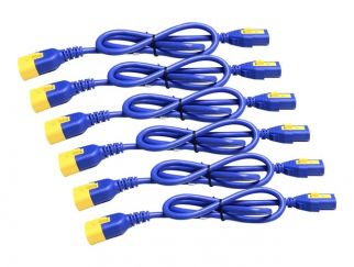 APC AP8000 - Power cable - power IEC 60320 C13 to IEC 60320 C14 - 10 A - 1.22 m - blue - Worldwide - for P/N: SCL500RMI1UC, SCL500RMI1UNC, SMT3000I-AR, SMT3000R2I-AR, SMTL750RMI2UC, SRT1500RMXLI