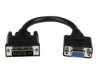 StarTech.com 8in DVI to VGA Cable Adapter - DVI-I Male to VGA Female Dongle Adapter (DVIVGAMF8IN) - VGA adapter - 20 cm