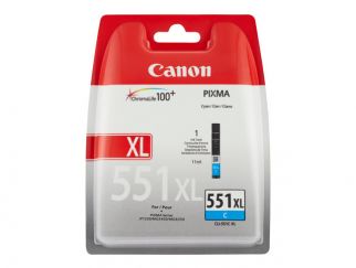 Canon CLI-551 CXL - 6444B001 - 1 x Cyan - High Yield - Ink tank - For PIXMA iP8750,iX6850,MG5550,MG5650,MG5655,MG6450,MG6650,MG7150,MG7550,MX725,MX925