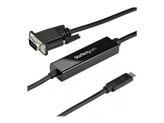 StarTech.com 3ft (1m) USB C to VGA Cable, 1920x1200/1080p USB Type C to VGA Video Active Adapter Cable, Thunderbolt 3 Compatible, Laptop to VGA Monitor/Projector, DP Alt Mode HBR2 Cable - 1m USB-C Video Cable (CDP2VGAMM1MB) - External video adapter - USB-