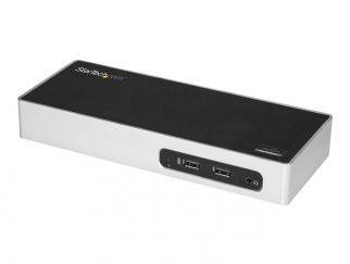 StarTech.com USB 3.0 Docking Station, Dual Monitor Laptop Docking Station with HDMI & DVI/VGA Video, 6-port USB 3.1 Gen 1 5Gbps Hub, GbE, Audio, Universal USB Type-A Dock, Windows & Mac - Dual Display Dock (DK30ADD) - Docking station - USB - DVI, HDMI - 1