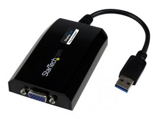 StarTech.com USB 3.0 to VGA Display Adapter 1920x1200 1080p, DisplayLink Certified, Video Converter w/ External Graphics Card - Mac & PC (USB32VGAPRO) - USB / VGA adapter - USB Type A (M) to HD-15 (VGA) (F) - USB 3.0 - 25.5 m - 1920 x 1200 (WUXGA) support