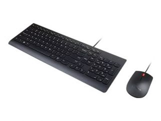 Lenovo Essential Wired Combo - Keyboard and mouse set - USB - UK
