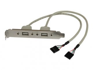 StarTech.com 2 Port USB A Female Slot Plate Adapter - USB panel - USB (F) to 5 pin in-line (F) - USBPLATE - USB panel - USB (F) to 5 pin in-line (F)