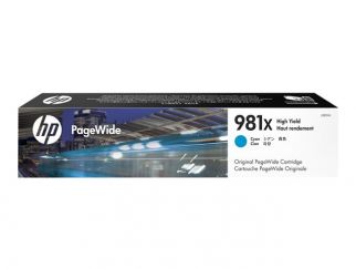 HP 981X - 116 ml - High Yield - cyan - original - PageWide - ink cartridge - for PageWide Enterprise Color MFP 586, PageWide Managed Color E55650