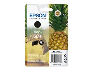 Epson 604 - 3.4 ml - black - original - blister with RF/acoustic alarm - ink cartridge - for Expression Home XP-2200, 2205, 3200, 3205, 4200, 4205, WorkForce WF-2910, 2930, 2935, 2950