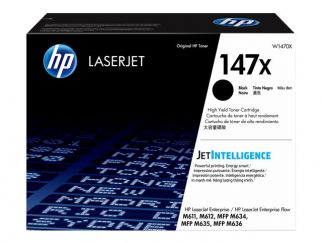 HP 147X - High Yield - black - original - LaserJet - toner cartridge (W1470X) - for LaserJet Enterprise MFP M634, LaserJet Enterprise Flow MFP M634, MFP M635, MFP M636