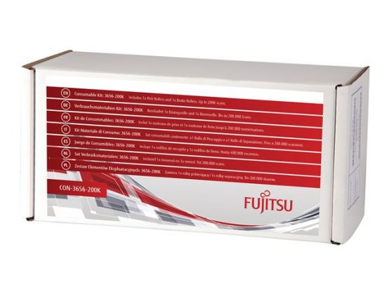 Fujitsu/PFU Consumable Kit: 3656-200K For iX500. Includes 1x Pick Rollers  and 1x Brake Rollers. Estimated Life: Up to 200K scans.