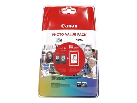 Canon PG-540L/CL-541XL Photo Value Pack - 2-pack - High Yield - black ...