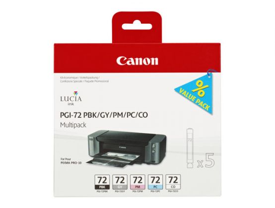 Canon PGI-72P - 6403B007 - 1 x grey,1 x Photo Black,1 x Photo Cyan,1 x  Photo Magenta,1 x chroma optimizer - Multipack - Ink tank - For PIXMA