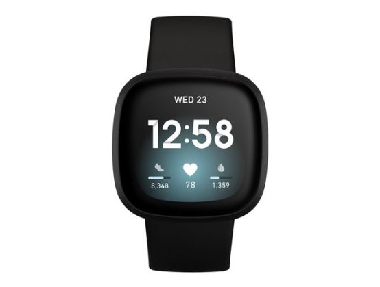 Fitbit Versa 3 - Black aluminium - smart watch with band