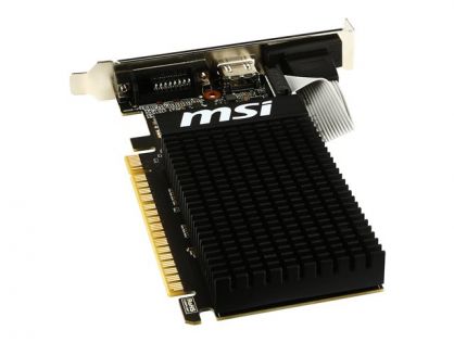 MSI NVIDIA GT 710 2GB Low Profile PASSIVE (single slot) 954MHz 1600MHz 64-bit DDR3 DL-DVI-D/HDMI/VGA DX11 PCI-E 2.0 GRAPHICS CARD